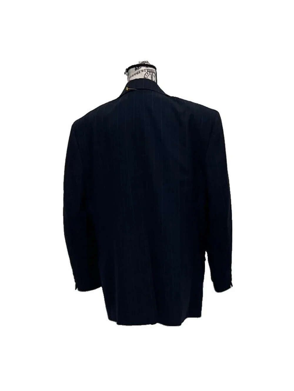 Europa UOMO Navy Blue Pinstripe Wool Blazer Sport Coat Men’s 42S Business Preppy